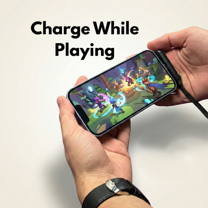 240W Type C Fast Charging Cable with Invisible Holder – 2-in-1 Mobile Stand Cable